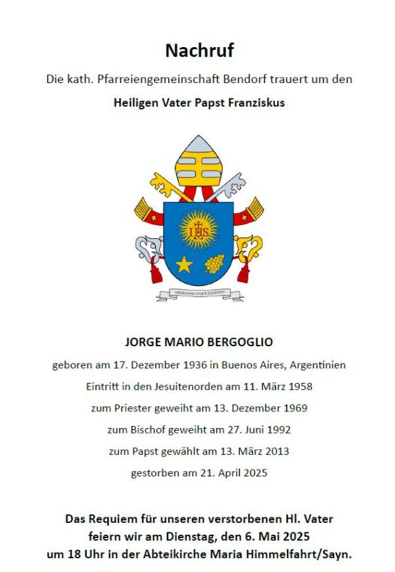 Requiem für Franziskus